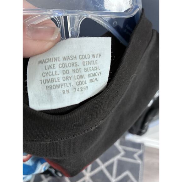 Vintage American Thunder Skull Cowboy Outlaw Rebel Lightening T-Shirt Size XL - Picture 7 of 7